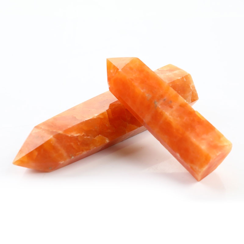 {FCC} 1pc Natural Sunstone Healing Energy Stone Quartz Tower Orange Ornament Reiki{akindofstar1.vn}