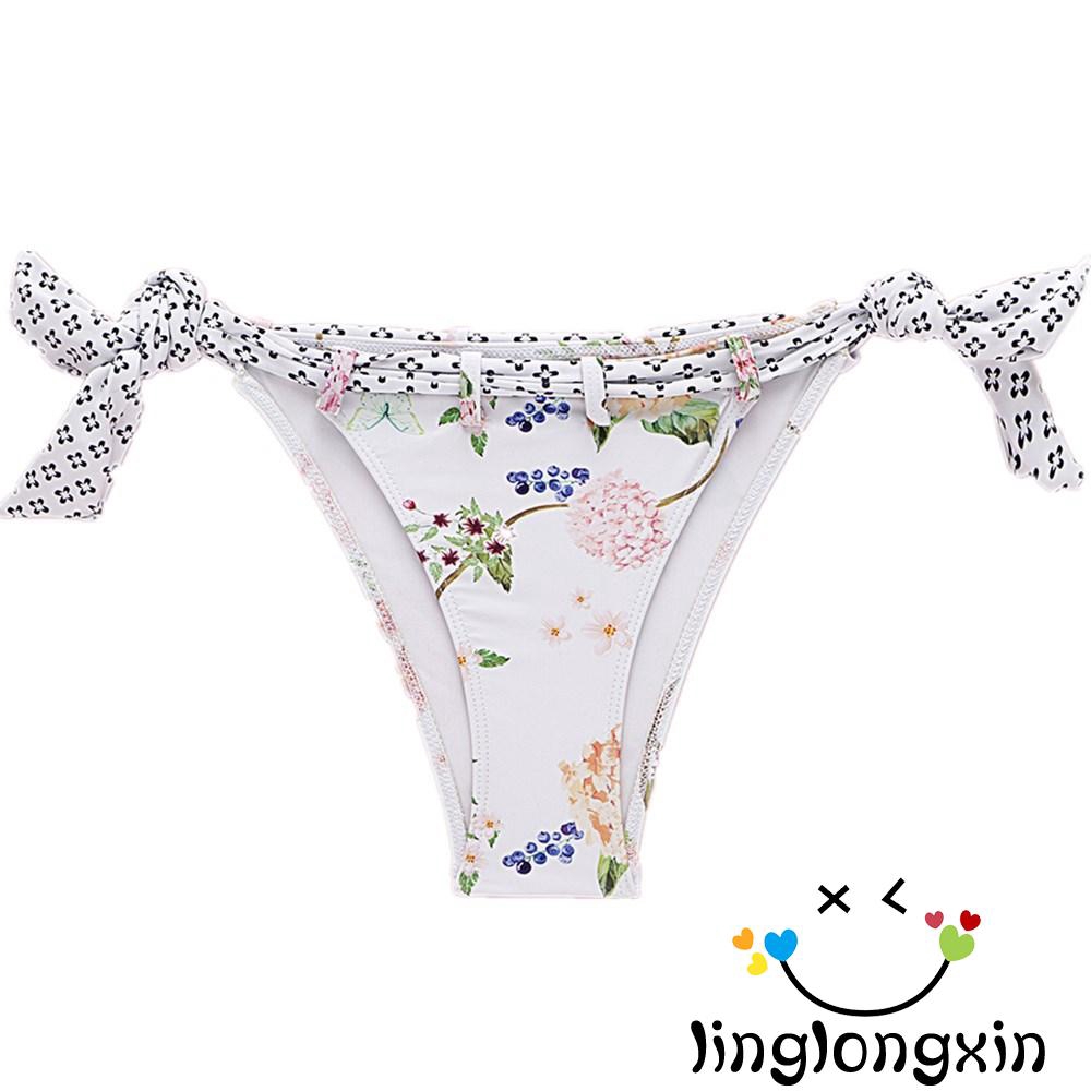 ❥A-❥-Women Floral Print Swimsuit Strap Top Thong Bikini Set | BigBuy360 - bigbuy360.vn