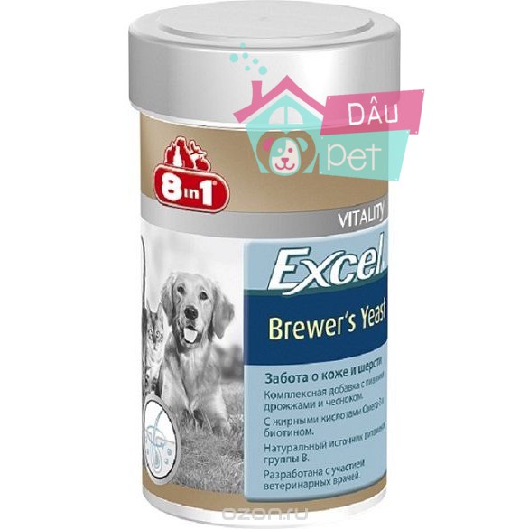 Viên dưỡng lông Excel 8in1 dành cho chó mèo