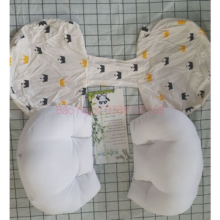 Gối Bầu 2 lớp - Gối cánh tiên cho bà bầu♡(hàng tháo rời Rễ dàng)