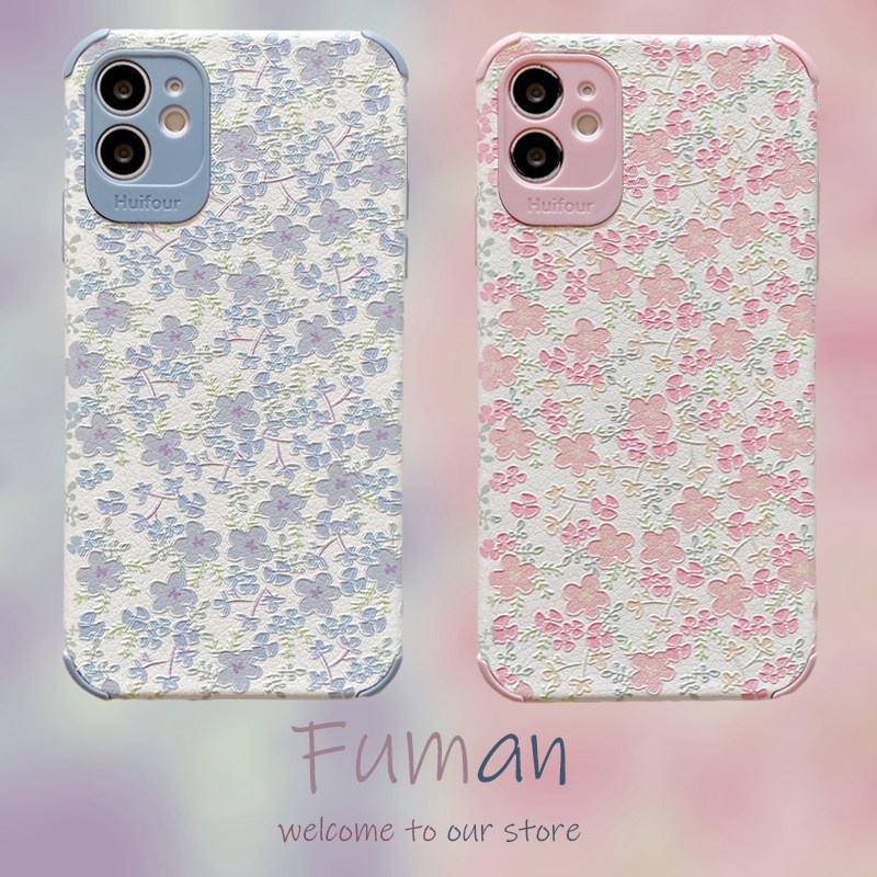 Lambskin Casing For OPPO A91 A92 A72 A52 AX5 A3s A12E A9 A5 A31 2020 R17 R15 R11 Reno 5 Pro 4X 3 2 Z Find X2 Lite Neo F11 Cover Cute Flower Shockproof Soft Phone Case