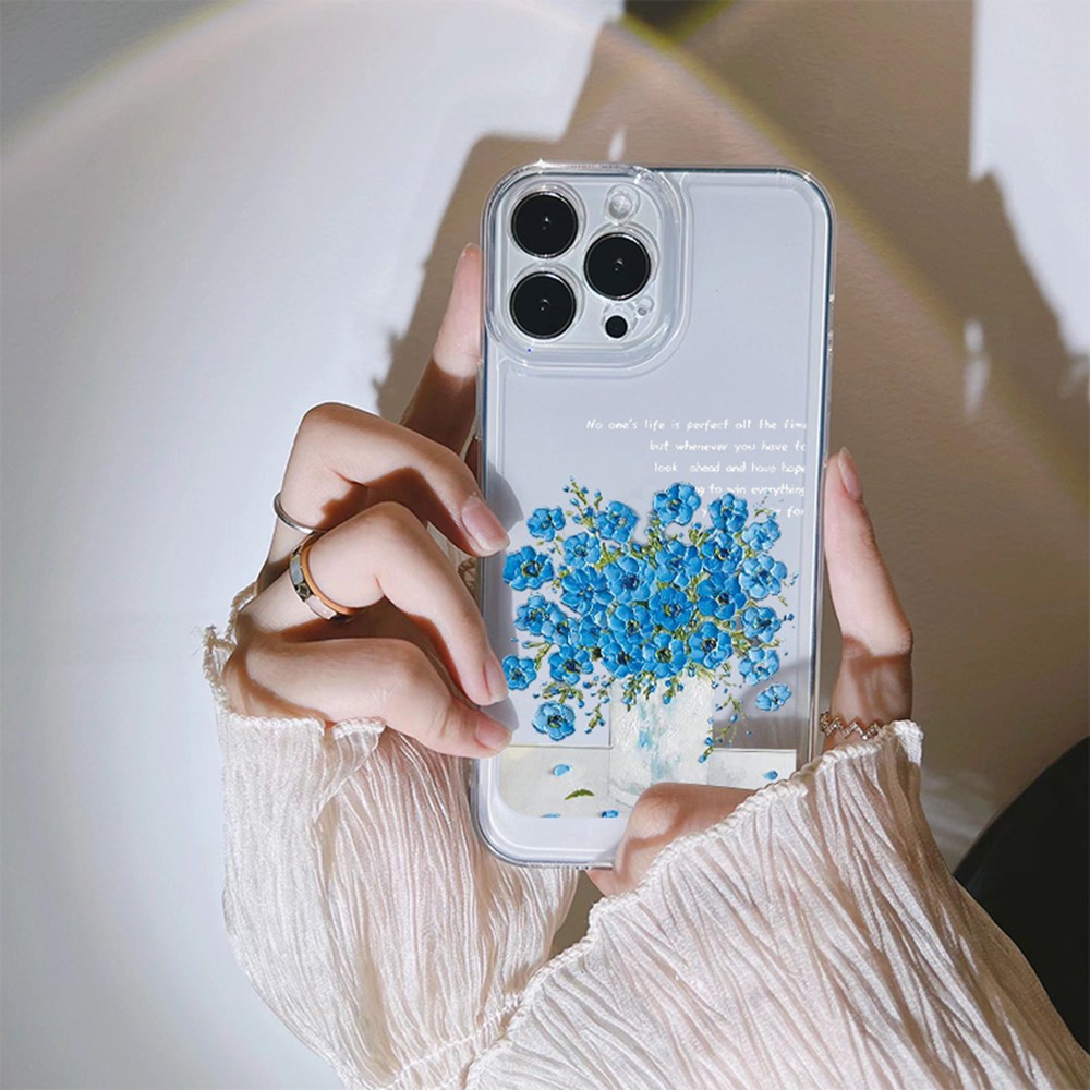 Ốp Điện Thoại TPU Trong Suốt Hình Hoa Cho iPhone 13 12 11 Pro Max 13 Mini X XR XS Max SE 2020 2022 6 6S 7 8 Plus
