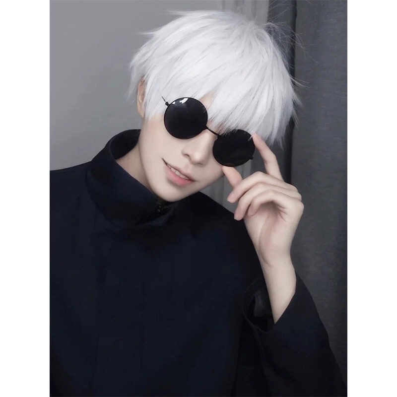 CÓ SẴN Lens / Kính Đen / Bịt Mắt / Mi Giả Vải Da Cosplay Gojo