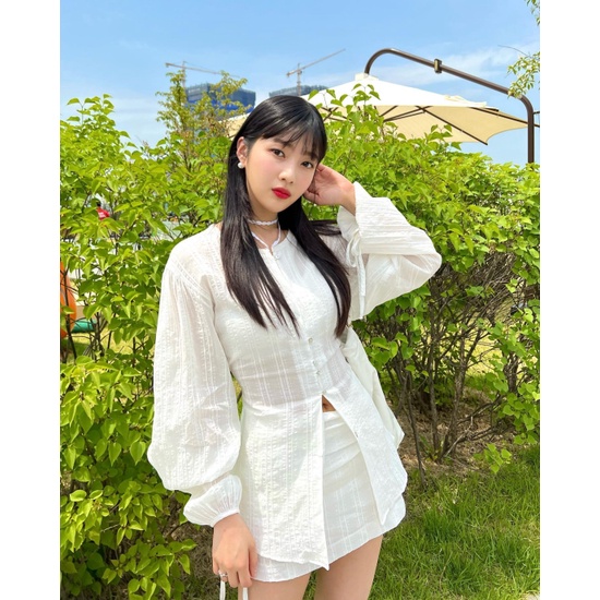 CHÍNH HÃNG SET ÁO VÁY TRẮNG GROWNY JOY RED VELVET