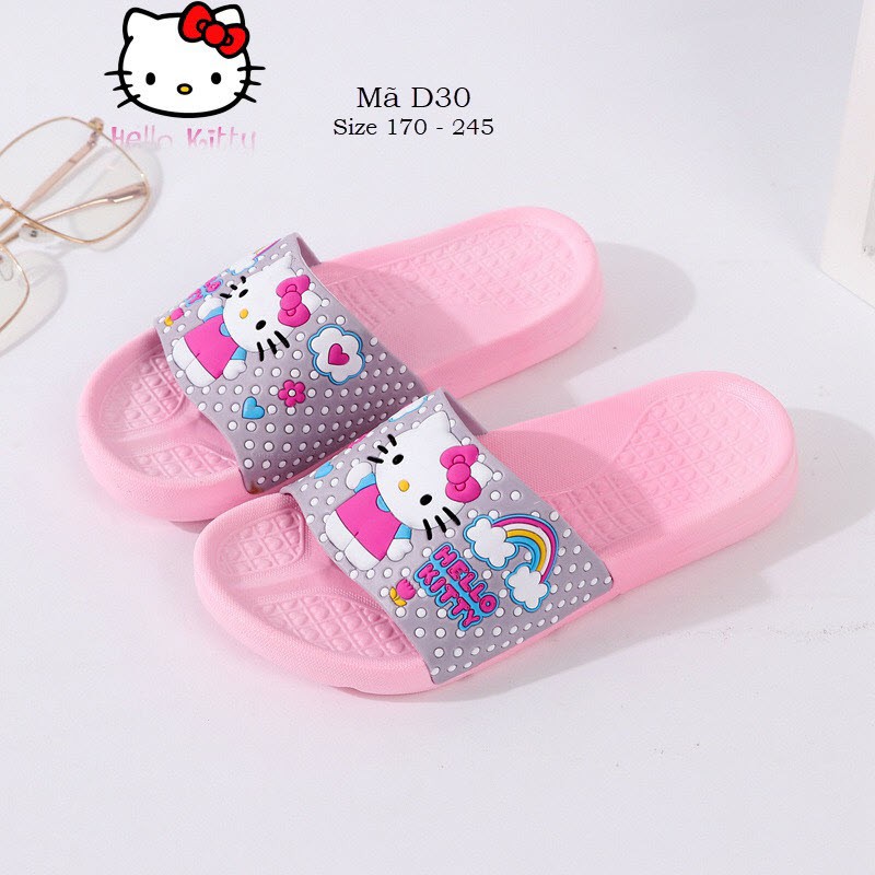 DÉP KITTY ĐI NHÀ CHO BÉ 3 TUỔI TRỞ LÊN KÈM SIZE TO CHO MẸ D30