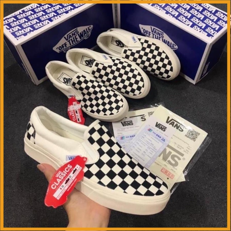 Giày Thể Thao Sneaker 𝗩𝗮𝗻𝘀 Caro nam nữ bản classic buộc dây - Giày Vans caro hàng 1:1 cao cấp Full Box Bill