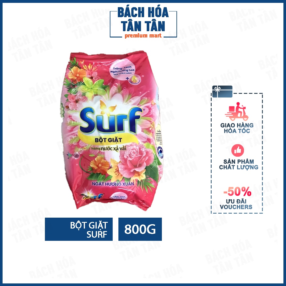 Bột giặt Surf hương nước xả vải, gói 800g