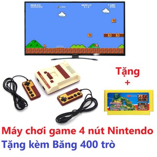 Máy Chơi Game Điện Tử 4 Nút + KM băng 500in1. Máy Game Băng 4 Nút thời xưa
