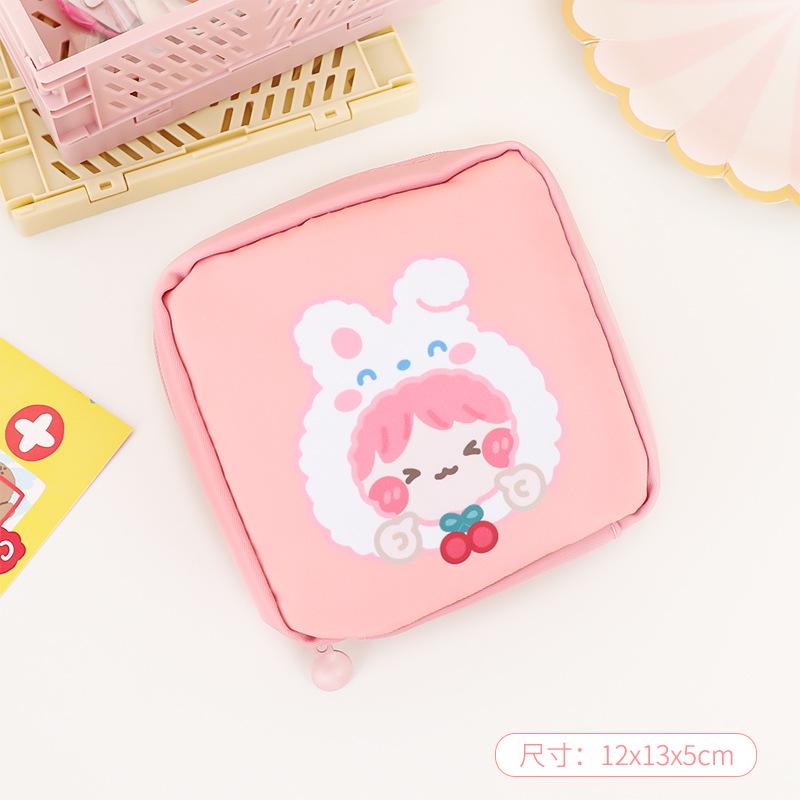 Túi tiện dụng đựng vật dụng cá nhân có khóa kéo l Trắng Mập Stationery