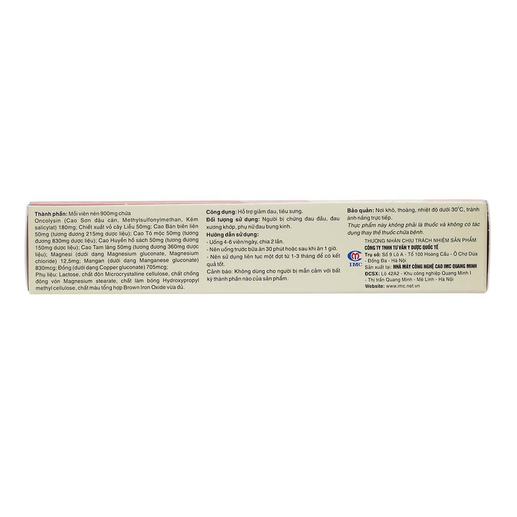 Bách Thống Vương (Hộp 30 viên) - Hỗ Trợ Giảm Đau, Tiêu Sưng - cvspharmacy