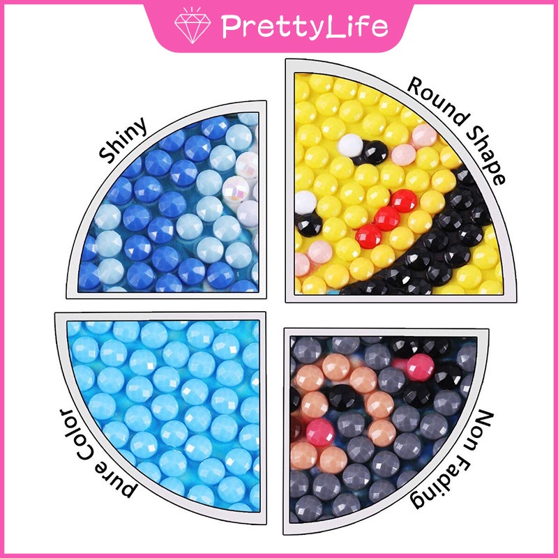 Set tranh đính đá 5d hình cô gái &amp; hoa trang trí độc đáo DIY kích thước 30x40cm