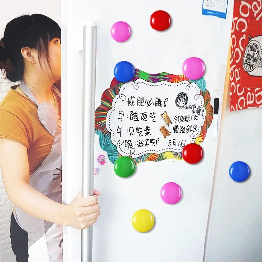 Combo 10 Viên Nam Châm Tròn Dán Tủ Lạnh, Hít Tủ Lạnh Nhiều Màu Mini Dễ Thương ,Lưu Những Ghi Chú Qua Giấy note