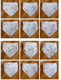 Set 5 yếm xô tam giác cúc bấm 