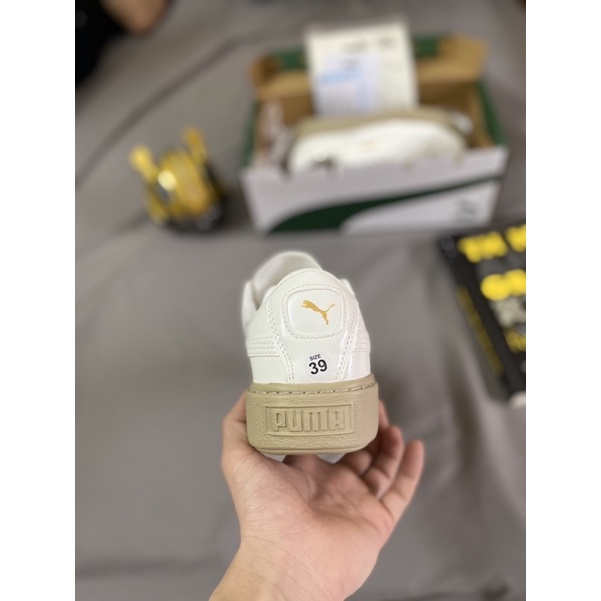 [full box+bill] giày puma chuẩn 11 đế nâu, vạch đen, trắng, da cực dày nhăn đẹp, đế cao | BigBuy360 - bigbuy360.vn