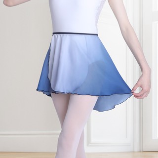 Chất Lượng Cao Voan Ballet Khiêu Vũ Váy Nữ Bé Gái Thể Dục Trượt Bọc Váy Màu Gradient Ngắn Váy Ballet