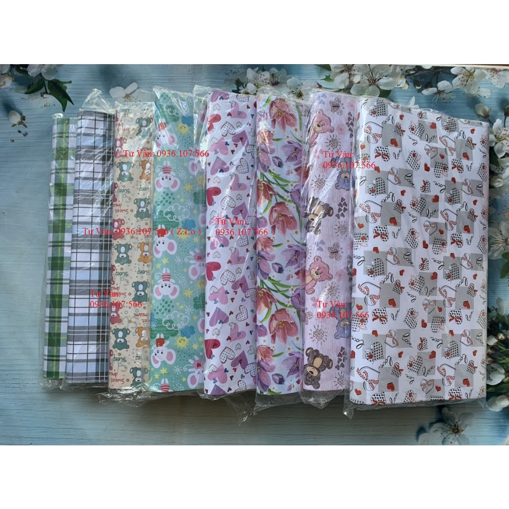 Sỉ 100 Tờ Giấy gói quà,Giấy dán tường,gói hoa Loại To KT 50x70cm