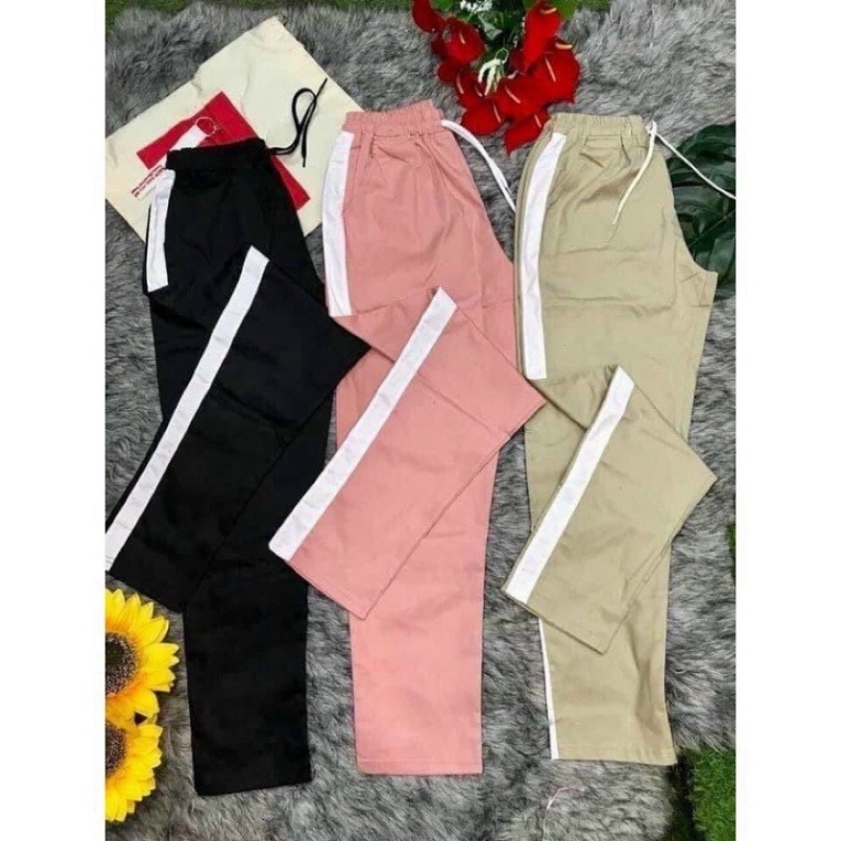 Quần Dài Thể Thao Chạy Sọc Chất Liệu Kaki KSS015