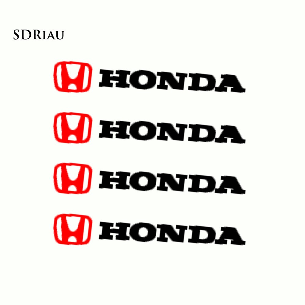 Set 4 nhãn dán xe hơi kiểu Logo Honda phản quang độc đáo