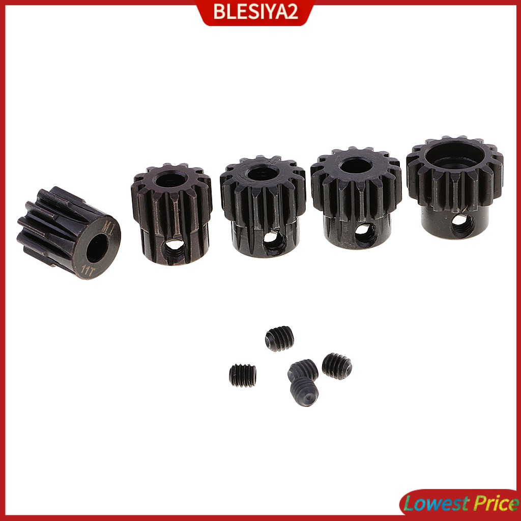 [BLESIYA2] 1/8 RC Truck Car Parts M1 5mm 11T 12T 13T 14T 15T Pinion Motor Gear Set DIY