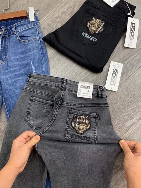 Bán buôn_quân bò thêu hình ken rô 3 màu cho nữ | BigBuy360 - bigbuy360.vn