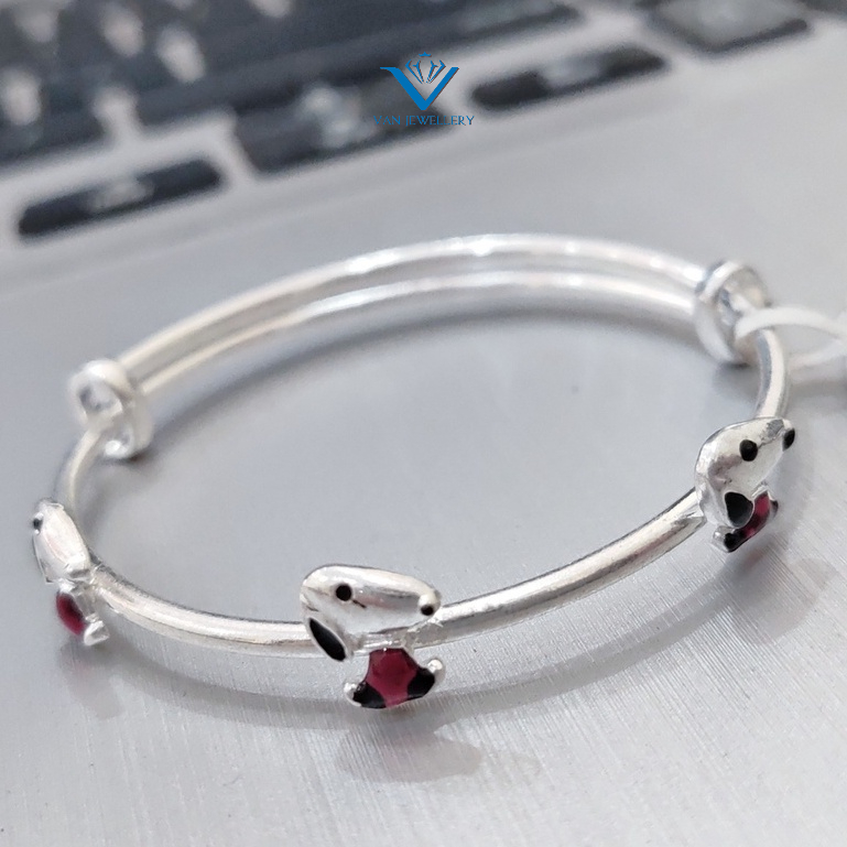 Vòng tay bạc vòng Chó con bạc ta cho bé_Van jw
