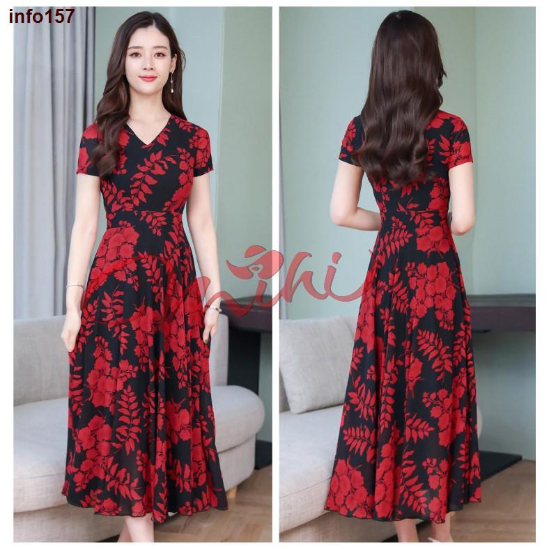 miu-miu♠♚♈Váy Đầm Trung Niên Nữ Cho Mẹ Họa Tiết Dáng Dài V04 - Thời Trang Cho Người Lớn Tuổi Trung Tuổi U40 U50 Giá Rẻ Đ | BigBuy360 - bigbuy360.vn
