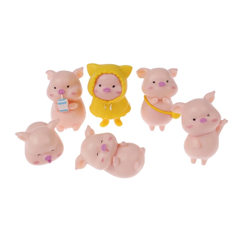 Mô Hình Heo Con Hoạt Hình Mini Dễ Thương Dùng Trang Trí Tiểu Cảnh