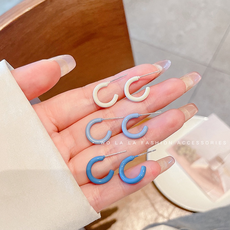 Set 3 bông tai thời trang Hàn Quốc 2021 mới