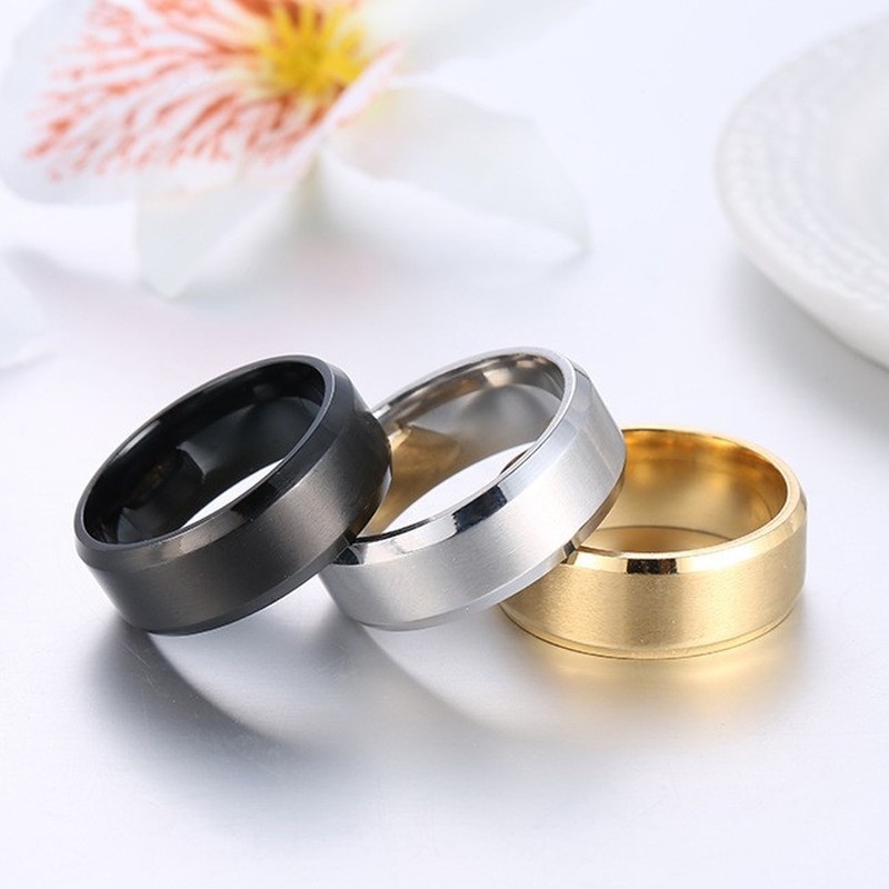 Nhẫn Thép Titan Không Gỉ Thời Trang Cho Nam Nữ