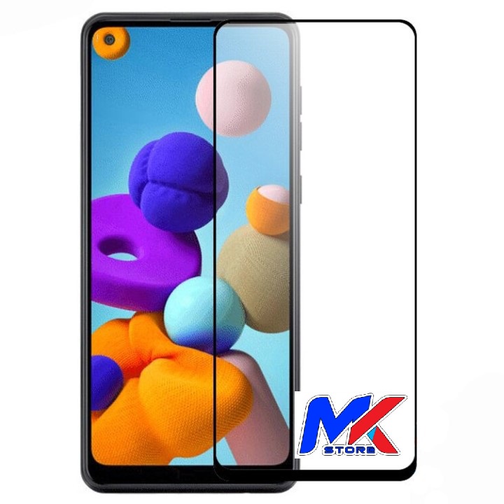 Kính cường lực bảo vệ màn hình ĐT Samsung A21/A21S full màn hình full keo - tặng bộ giấy lau kính trị giá 10K