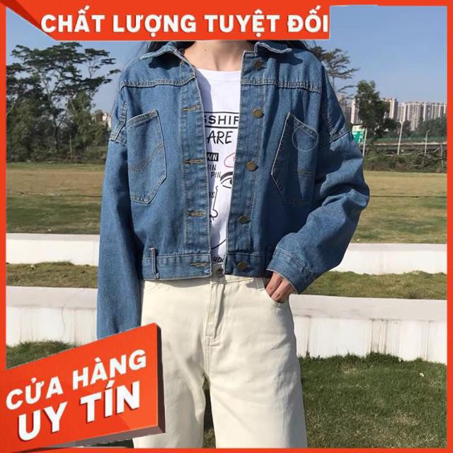 Khoác kaki jacket croptop jeans kaki dày đẹp- hình thật chính chủ | BigBuy360 - bigbuy360.vn