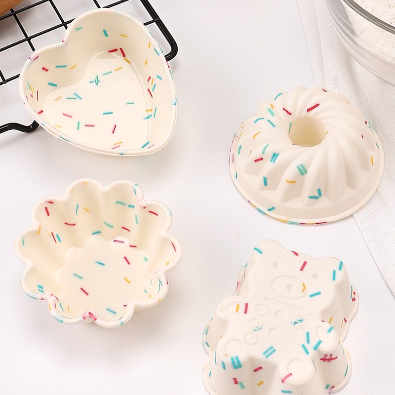 Khuôn silicon làm bánh muffin chống dính chịu nhiệt có thể tái sử dụng