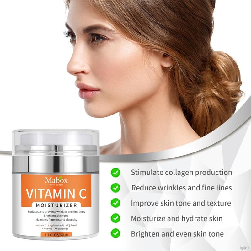 Kem Vitamin C Mabox Dưỡng Ẩm Sáng Da Chống Nếp Nhăn 50ml
