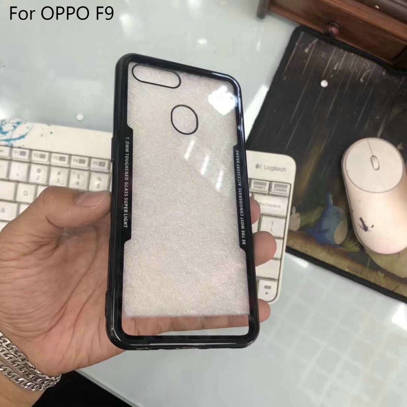 Ốp lưng chất liệu PC trong suốt cho OPPO A5 A9 2020 Reno F11 Pro A7 A5S AX5S A3S F7 F5 F1S F9