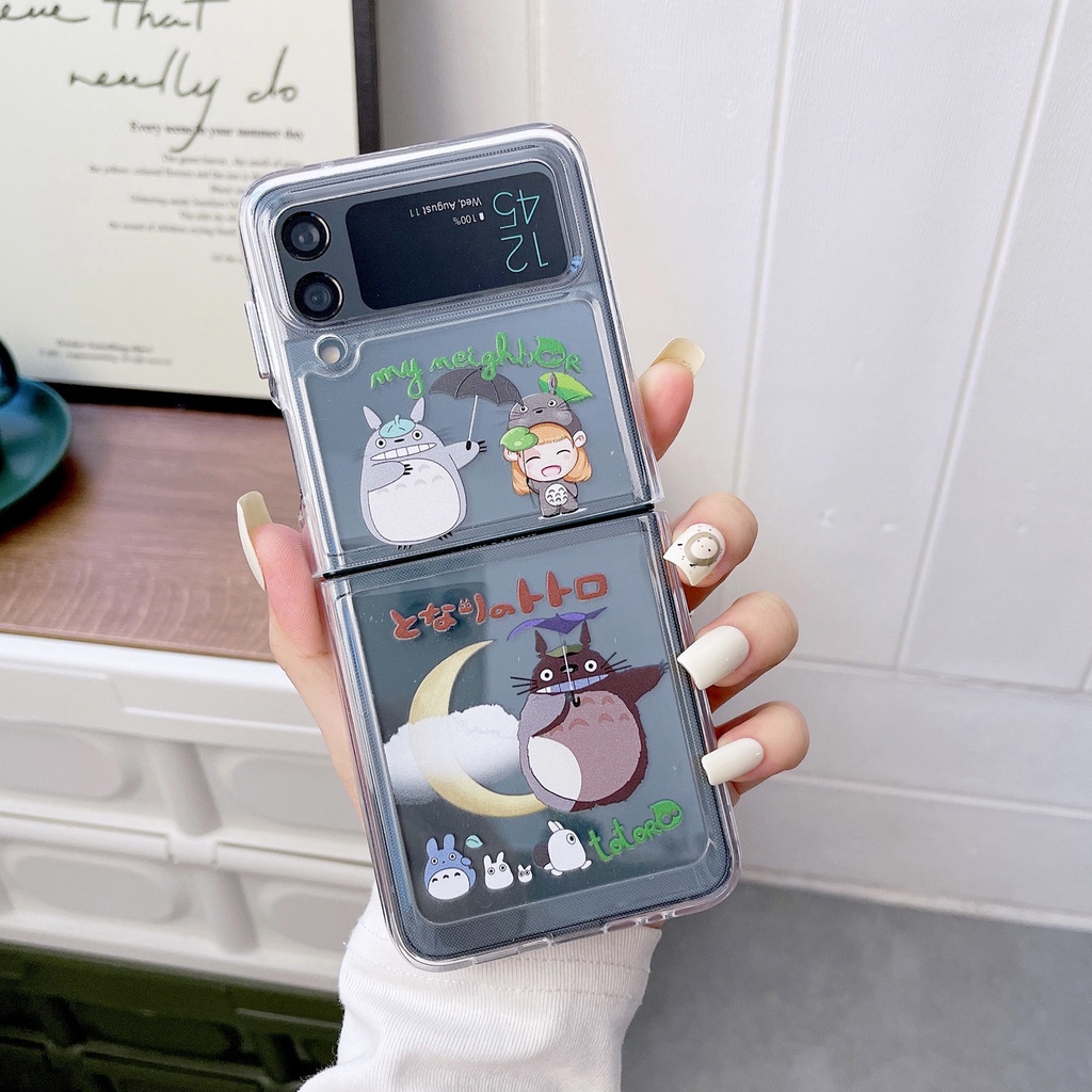 Ốp Điện Thoại Cứng Chống Sốc Họa Tiết Pikachu / Totoro Dễ Thương Cho Samsung Z Flip 3 5G Zflip3