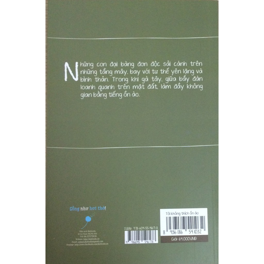 [Mã LIFEXANH03 giảm 10% đơn 500K] Sách - Tôi không thích ồn ào