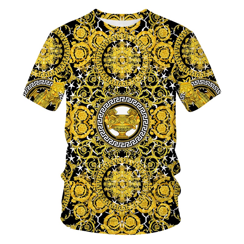 Áo Thun baju Ngắn Tay Cổ Tròn In Hình Đầu Sư Tử 3d Mẫu Mới Nhất Năm 2021 Thời Trang Mùa Hè Cho Nam Và Nữ