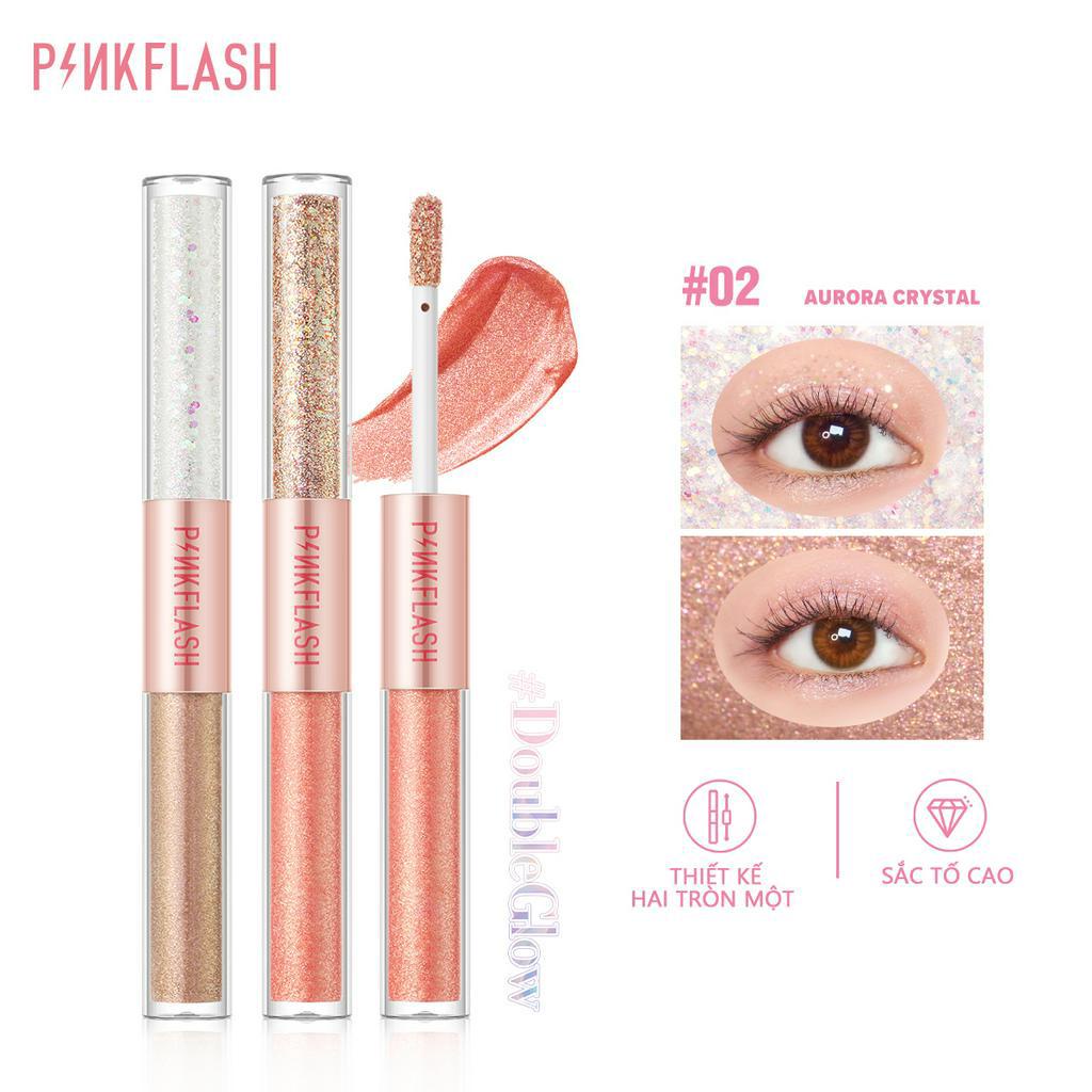 Phấn mắt dạng lỏng PINKFLASH 2 trong 1 chống nước sắc tố cao 30g