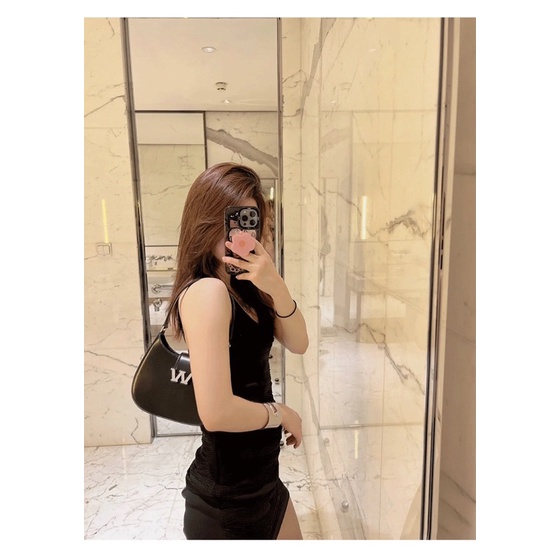 Túi Kẹp Nách Nữ Khóa Chữ W Da Trơn Sang Chảnh HÀNG CAO CẤP