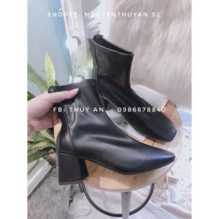 Bốt da mềm ôm chân gót 6cm [VIDEO ẢNH THẬT]