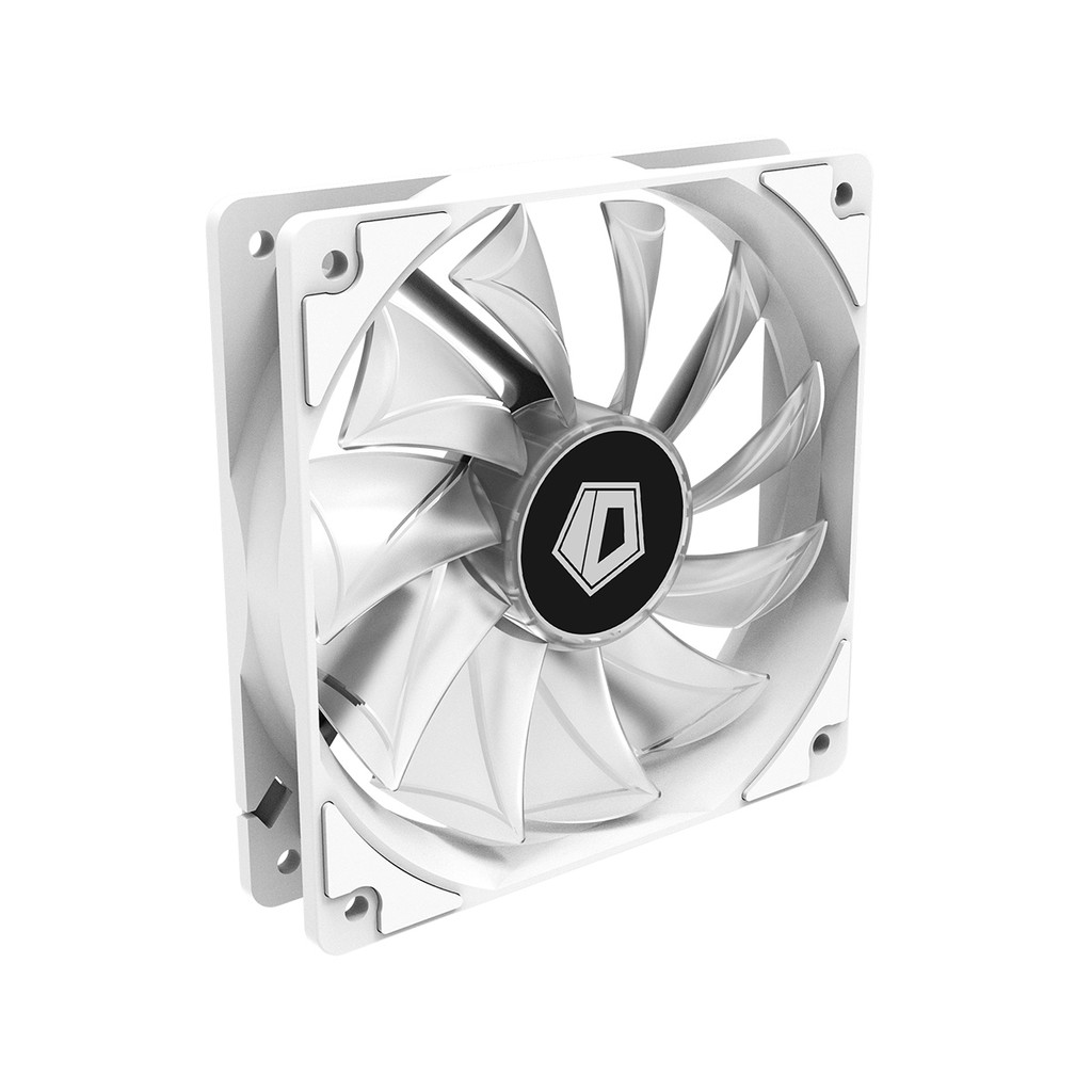 Quạt tản nhiệt Fan case 12cm ID-Cooling XF-12025-SW - Full trắng, LED Trắng dịu, tôc 1800rpm hiệu năng cao, quay êm