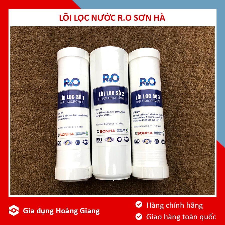 Lõi lọc nước RO số 123 Sơn Hà chính hãng