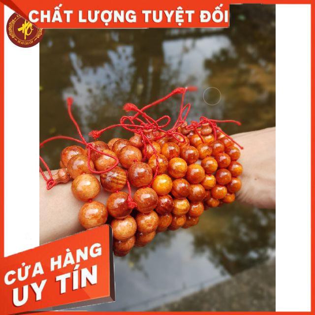 Vòng tay hạt 12 ly gỗ huyết long gắn nậm  - Quà tặng lưu niệm