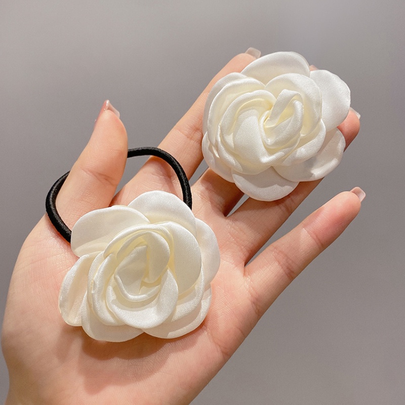 Dây Buộc Tóc Cao Su Hình Hoa Trà Thời Trang Hàn Quốc Cho Nữ