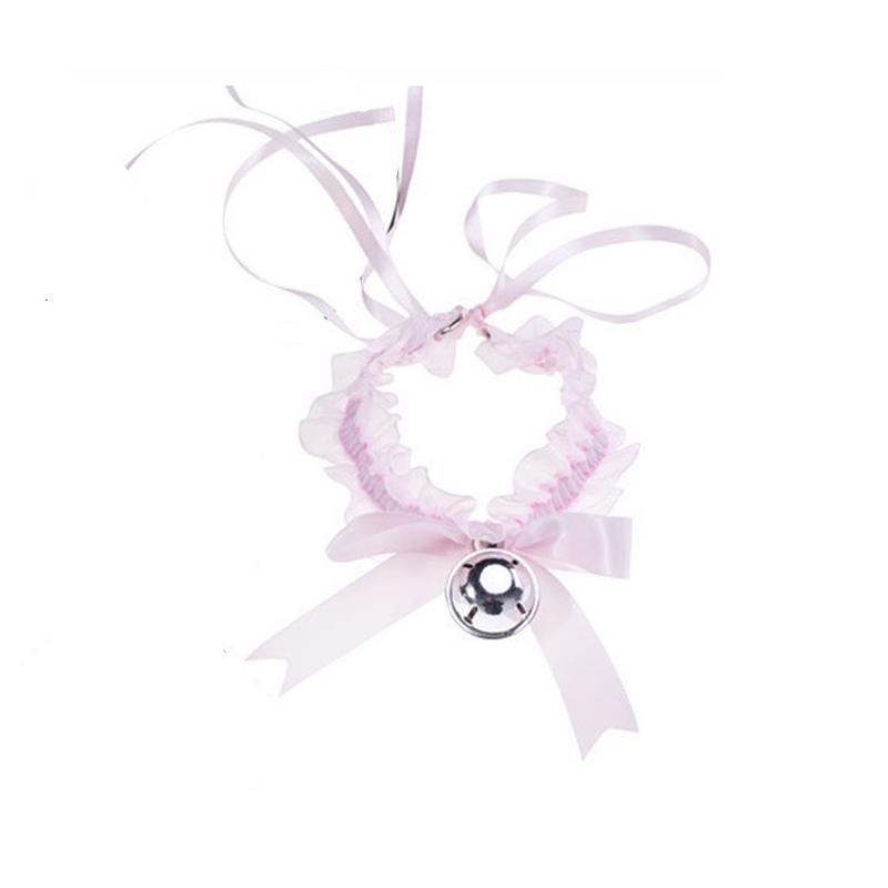 Vòng Cổ Choker Ren Đính Chuông / Nơ Dễ Thương Có Thể Điều Chỉnh Phong Cách Gothic Cho Nữ