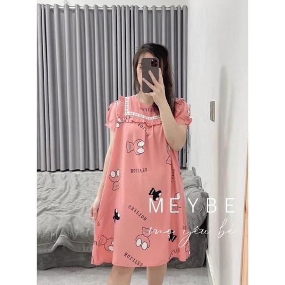 Váy bầu lanh lụa - đầm bầu mùa hè chất  lanh thái bèo ngực ko nhăn mát mẻ trẻ trung