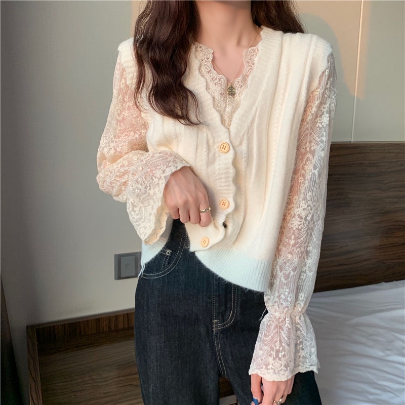 Áo khoác cardigan cổ chữ v thiết kế mới thời trang mùa hè cho nữ