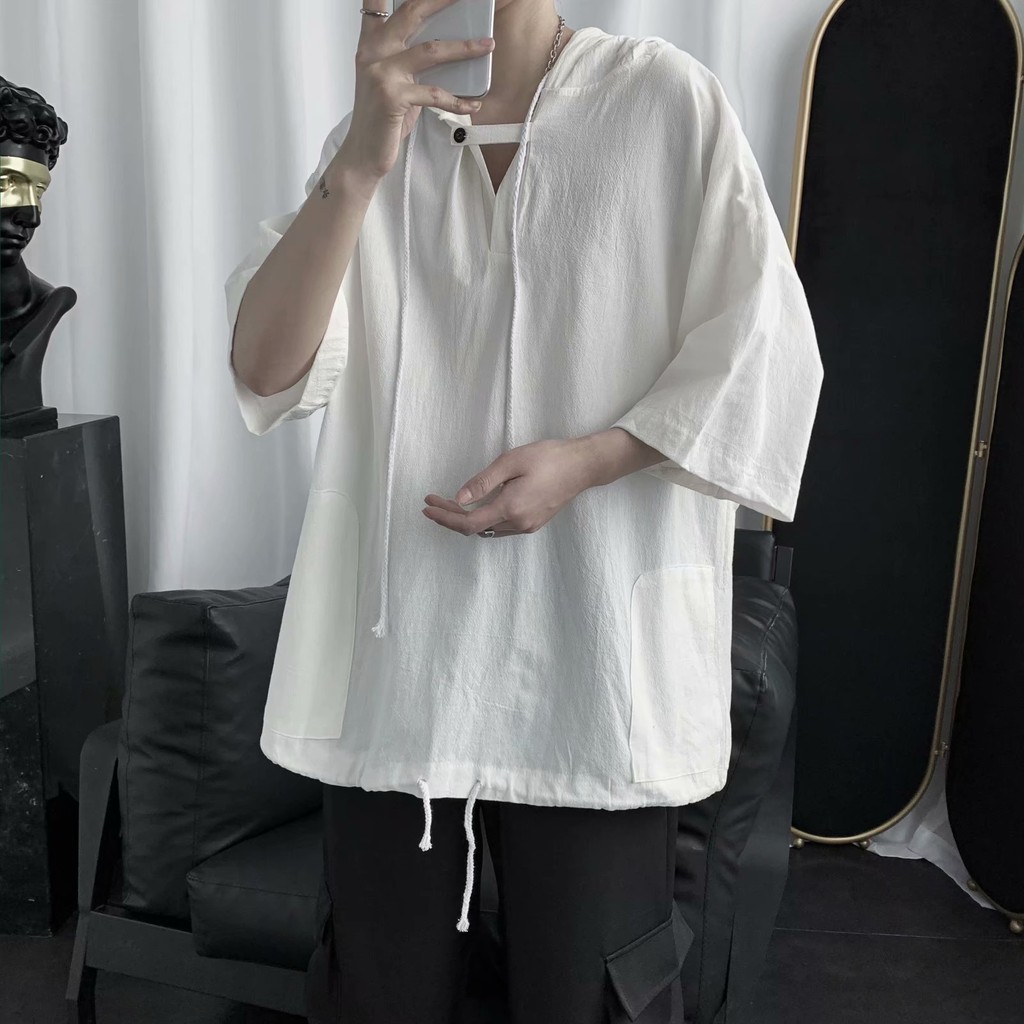 Men's fashion casual short-sleeve hoodie | BigBuy360 - bigbuy360.vn