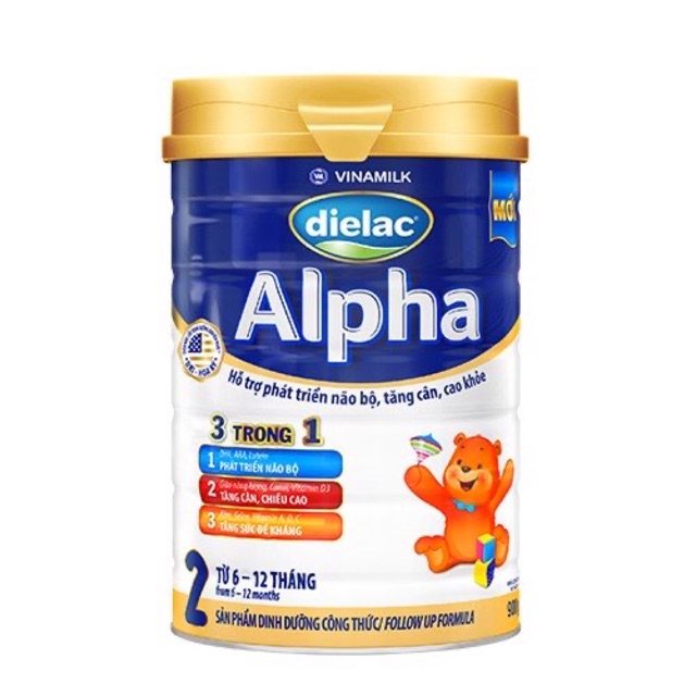 Sữa Bột Vinamilk Dielac Alpha 2 - lon 900gr