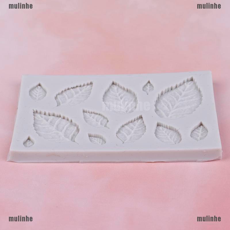 Mul❤ Khuôn Làm Bánh Chất Liệu silicone Hình Lá Hoa Hồng